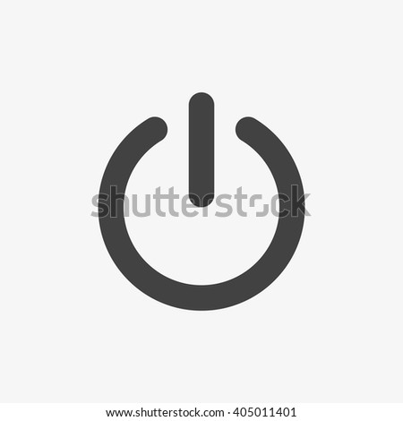 On, off Icon in trendy flat style isolated on grey background. Shutdown  symbol for your web site design, logo, app, UI. Vector illustration, EPS10.