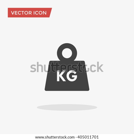 Weight Icon in trendy flat style isolated on grey background. Mass symbol for your web site design, logo, app, UI. Vector illustration, EPS10. Stok fotoğraf © 