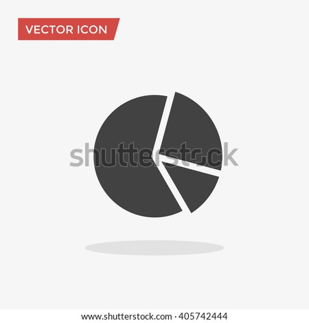 Pie Chart Icon in trendy flat style isolated on grey background. Graph symbol for your web site design, logo, app, UI. Vector illustration, EPS10.