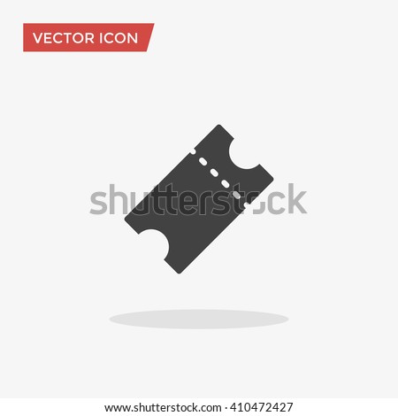 Ticket Icon in trendy flat style isolated on grey background. Raffle symbol for your web site design, logo, app, UI. Vector illustration, EPS10.