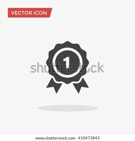 Winner Icon in trendy flat style isolated on grey background. Victory symbol for your web site design, logo, app, UI. Vector illustration, EPS10.
