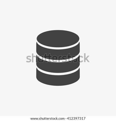 Database Icon in trendy flat style isolated on grey background, for your web site design, app, logo, UI. Vector illustration, EPS10.