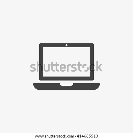 Laptop Icon in trendy flat style isolated on grey background. Computer symbol for your web site design, logo, app, UI. Vector illustration, EPS10.