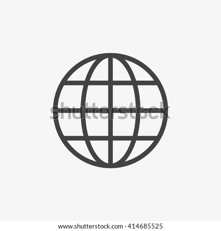 Globe Icon in trendy flat style isolated on grey background. World globe symbol for your web site design, logo, app, UI. Vector illustration, EPS10.