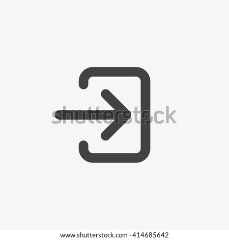 Login Icon in trendy flat style isolated on grey background. Approach symbol for your web site design, logo, app, UI. Vector illustration, EPS10.