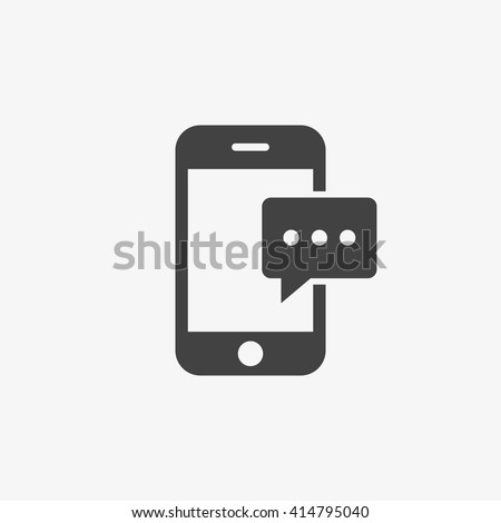 Message Icon in trendy flat style isolated on grey background. Sms symbol for your web site design, logo, app, UI. Vector illustration, EPS10.