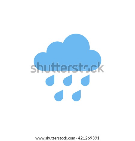 Rain Icon in trendy flat style isolated on grey background. Cloud rain symbol for your web site design, logo, app, UI. Modern forecast storm sign. Weather, internet concept. Vector illustration, EPS10