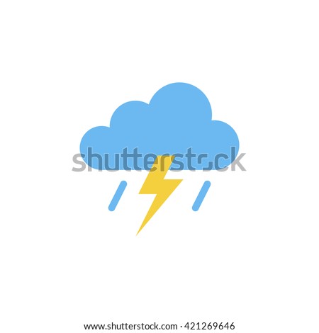 Storm Icon in trendy flat style isolated on grey background. Rainstorm symbol for your web site design, logo, app, UI. Vector illustration, EPS10.