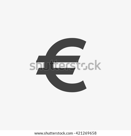 Euro Icon in trendy flat style isolated on grey background. Euro symbol for your web site design, logo, app, UI. Vector illustration, EPS10.