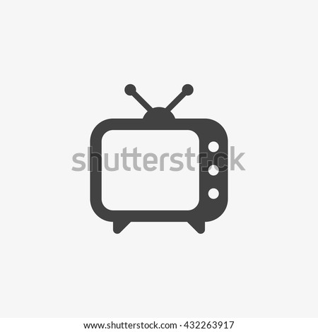 Tv Icon in trendy flat style isolated on grey background. Television symbol for your web site design, logo, app, UI. Vector illustration, EPS10.