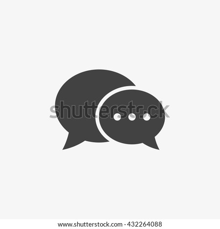 Chat Icon in trendy flat style isolated on grey background. Speech bubble symbol for your web site design, logo, app, UI. Vector illustration, EPS10.
