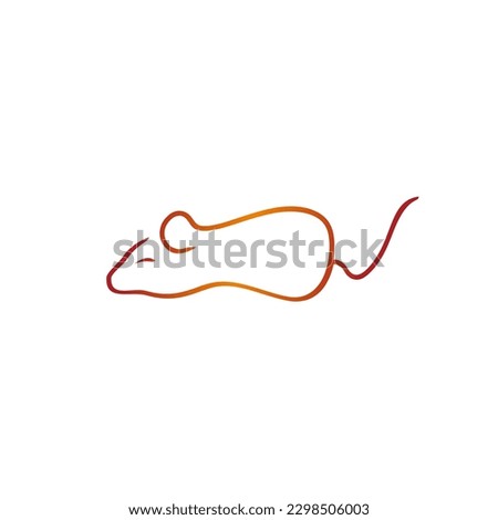 Gradation colour rat icon logo design for icon logo, branding logo, product label, etc.