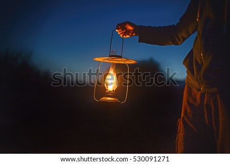 Similar – Image, Stock Photo One large candle and many small candles in a church