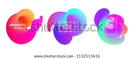 Abstract fluid shapes isolated on white. Eps10 vector.