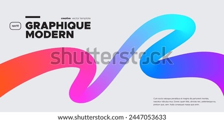 Wavy shape with Colorful Gradient. Vector illustration.