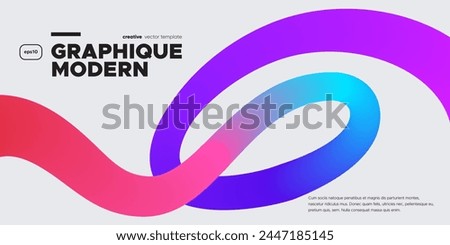 Wavy shape with Colorful Gradient. Vector illustration.