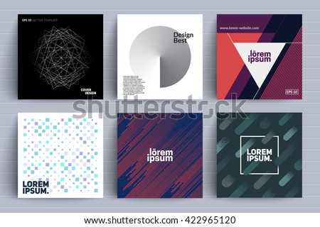 Set of backgrounds with trendy design. Applicable for Covers, Placards, Posters, Flyers and Banner Designs.
