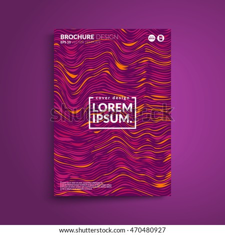 Wavy texture cover design. Fluid colors effect. Eps10 vector cover.