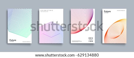 Minimal covers set. Future geometric design. Abstract 3d meshes. Eps10 vector.