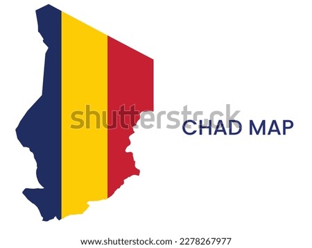 High detailed map of Chad. Outline map of Chad. Africa
