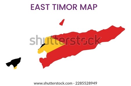 High detailed map of East Timor. Outline map of East Timor. Asia