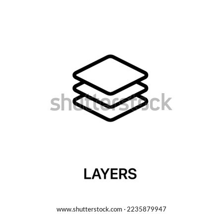 layers icon vector. Linear style sign for mobile concept and web design. layer symbol illustration. Pixel vector graphics - Vector.