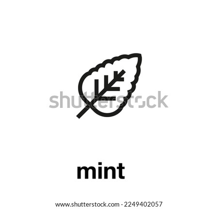 mint icon vector. Linear style sign for mobile concept and web design. mint symbol illustration. Pixel vector graphics - Vector.	