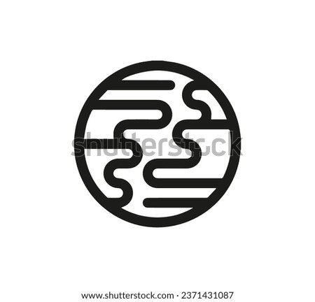 Neptune icon vector. Linear style sign for mobile concept and web design. Neptune symbol illustration. Pixel vector graphics - Vector.