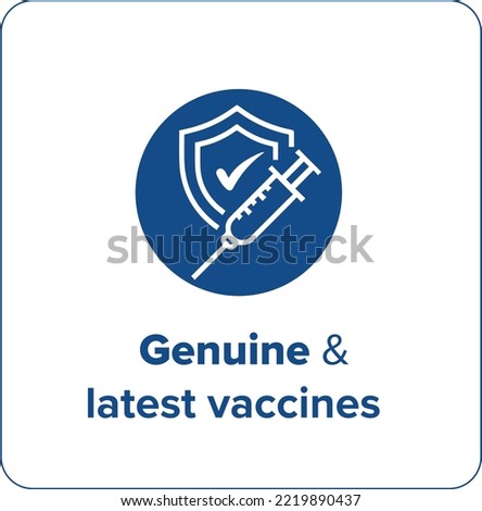 Genuine Latest Vaccines Icon Vector