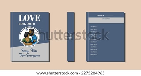 abstract love book cover design with romantic couple add chapterwise