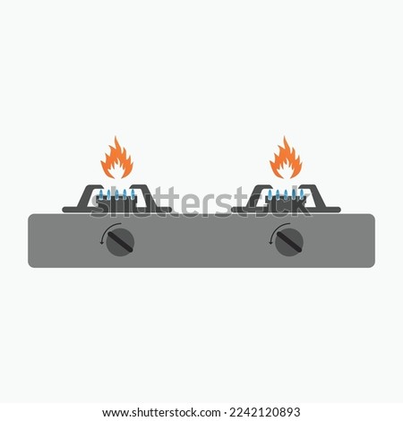Gas stove icon. Vector illustration of Flame Gas Fire Stock illustration for free download.