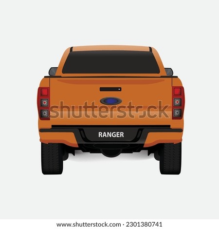 Truck vector template 4x4 on white background. Mockup template for branding.