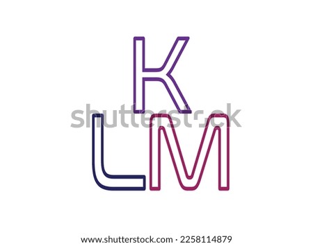 KLM vector latter...outline vector logo...