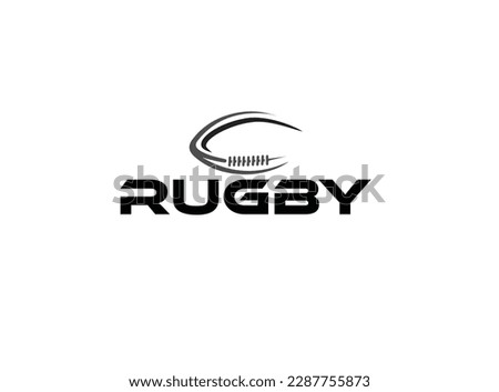 Rugby logo.. rugby logo design vector..