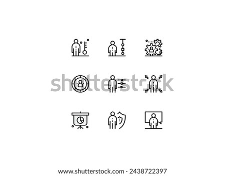 Creative Business People Line FIlled icon pack Such As corporate business corporate management teamwork production