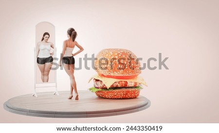 Similar – Image, Stock Photo Fit woman looking out window