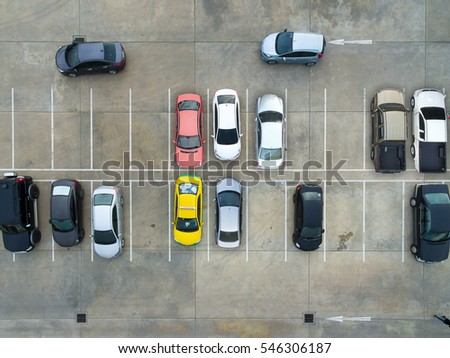Empty parking lots, aerial view. Imagine de stoc © 