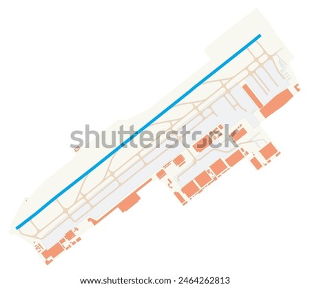 Map of Xiamen Gaoqi International Airport (People's Republic of China). IATA-code: XMN. Airport diagram with runways, taxiways, apron, parking areas and buildings. Map Data from OpenStreetMap.