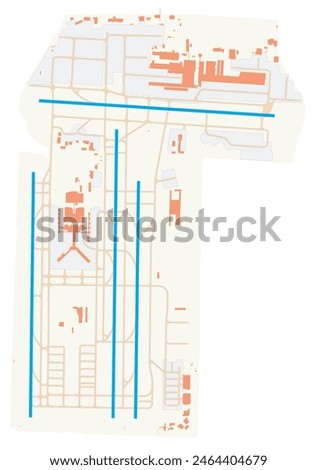 Map of Memphis International Airport (United States of America). IATA-code: MEM. Airport diagram with runways, taxiways, apron, parking areas and buildings. Map Data from OpenStreetMap.