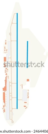 Map of Ibrahim Nasir International Airport (Maldives). IATA-code: MLE. Airport diagram with runways, taxiways, apron, parking areas and buildings. Map Data from OpenStreetMap.