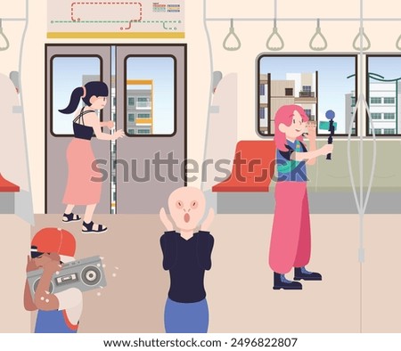 Similar – Image, Stock Photo public nuisance | when the winter service misses out