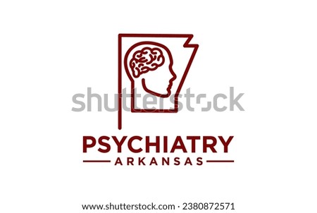 Psychiatry arkansas logo design. therapy vector logo.	
