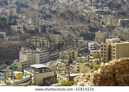 View of the capital city Amman. Jordan.