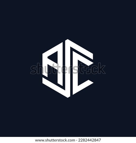 ASC letter logo design polygon monogram icon vector template