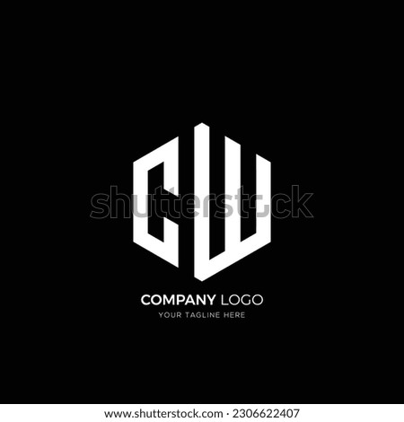 CW letter logo design vector template 