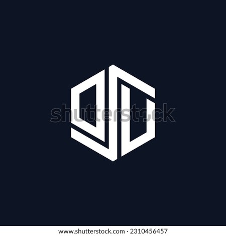 OSU letter logo design polygon monogram