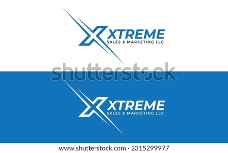 Xtreme X Letter Sells and Marketing Logo Template Vector Icon Design - Vector