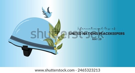 Vector illustration concept of International Day of United Nations Peacekeepers.