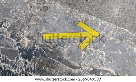 Similar – Image, Stock Photo Yellow Arrow Left Dirty