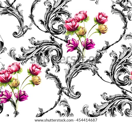 pretty floral vector pattern
